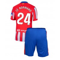 Atletico Madrid Robin Le Normand #24 Heimtrikotsatz Kinder 2024-25 Kurzarm (+ Kurze Hosen)